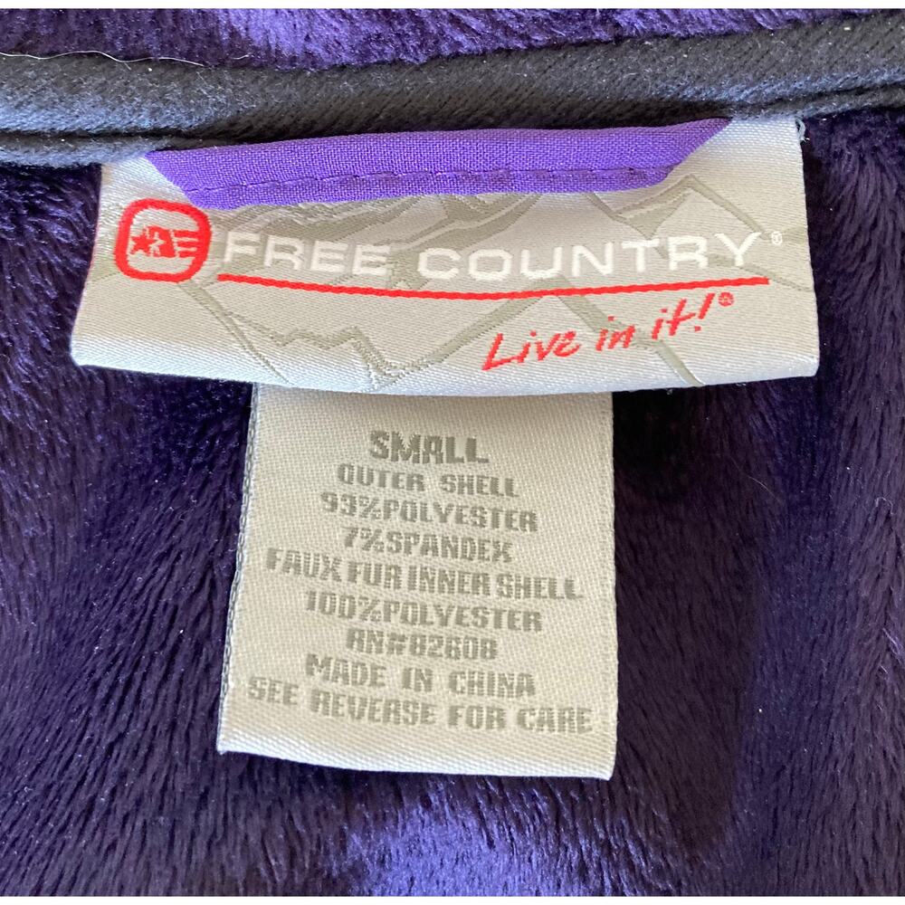Free Country women's purple soft shell lined mid-weight coat, size small - Picture 4 of 11